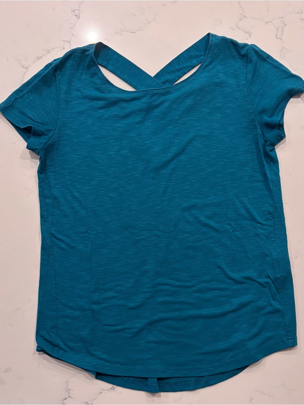Women’s Short Sleeve Cross-Back exercise shirt